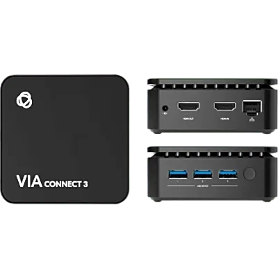 Solución de Presentación y Colaboración Inalámbrica 4K | Super-Compacta 9x9 cm | Wi-Fi y LAN Integrados | Cifrado 1024 bits | AirPlay, Miracast, Chromebook | 4 Participantes Simultáneos | HDMI 4K@30 Entrada y Salida | Ge