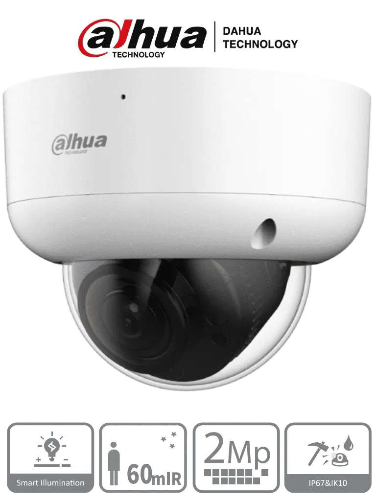 Cámara domo Dahua DH-HAC-HDBW1200RAN-Z de 2 MP con lente motorizado