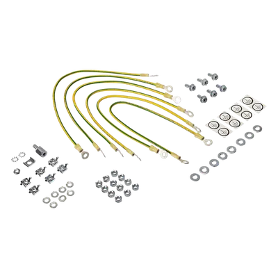 Kit de Conexión a Tierra / 6 Cables 12 AWG / 411 mm (16.19 in) / Terminales Anillo 7 mm / Montaje M6 / VDE