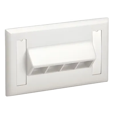 Placa de pared PANDUIT NK4HSFIWY de 4 puertos Keystone