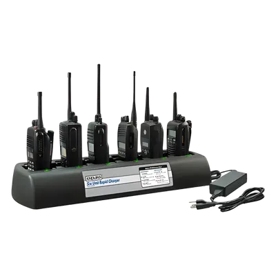 Multicargador / 6 Radios HYT TC508/518/580 / Ni-MH Ni-Cd Li-Ion LiPo / Smart Charging / 100-240V AC