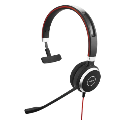 Diadema / Auricular Jabra Evolve 40 Mono / USB y 3.5mm / Cancelación de Ruido / Indicador de Ocupado (6393-823-109)