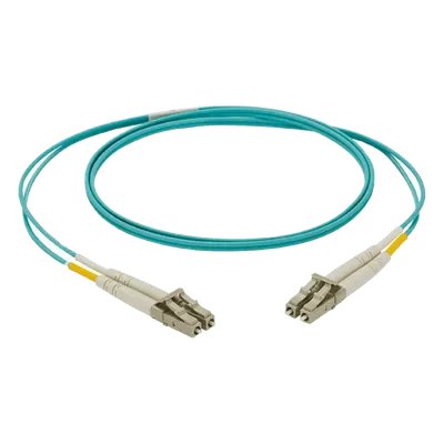 Jumper de Fibra Óptica / Multimodo OM4 50/125 / LC-LC Duplex / LSZH / 2 m (6.56 ft) / Color Aqua
