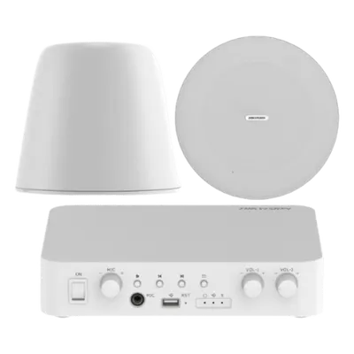 Kit de audio Hikvision DS-QAEKIT0530/ST con Spotify y 2 zonas