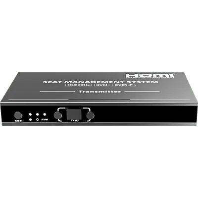 Transmisor KVM por IP | 4K@60Hz | 120 m con PoE | Loop-out | Multiview y Videowall | HDMI 2.0 | USB 2.0 | Metálico