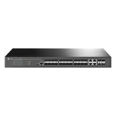 Switch de Fibra Óptica L2+ / 24 Puertos SFP 1GE / 4 Puertos Combinados SFP+/RJ45 / 128 Gbps / 95.23 Mpps / Gestión Centralizada / IPv6 / IGMP Multicast