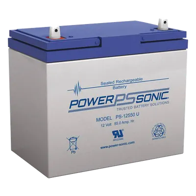 Batería AGM POWER SONIC PS-12550U de 12V y 55Ah para respaldo