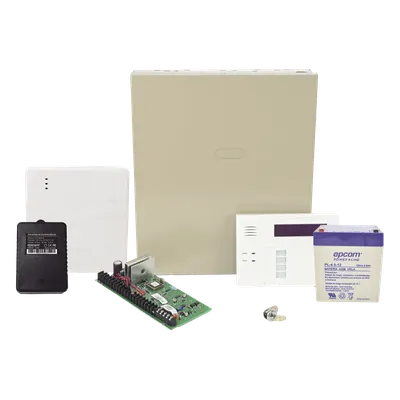 Panel híbrido intrusión / Comunicador IP 7847i / 8 zonas cableadas, ampliable a 48 / Teclado 6160RF / 254 eventos