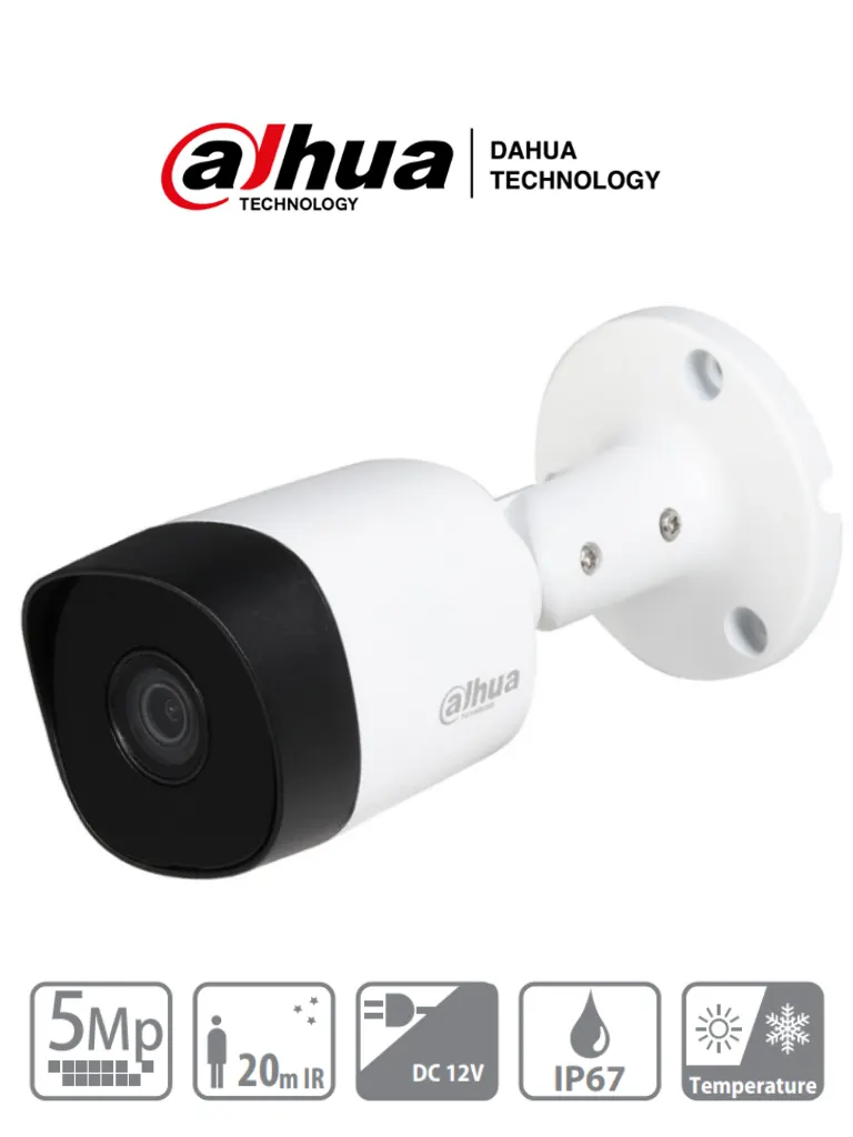 Cámara bullet Dahua DH-HAC-B2A51N-S2 de 5 MP con lente de 2.8 mm
