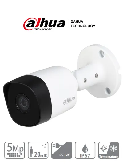 Cámara bullet Dahua DH-HAC-B2A51N-S2 de 5 MP con lente de 2.8 mm