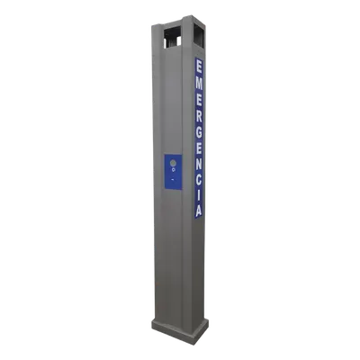 Torre de alerta / Acero / 2.5 m (8.2 ft) / Pintura electrostática gris / Compatible Fanvil I12-N-01P
