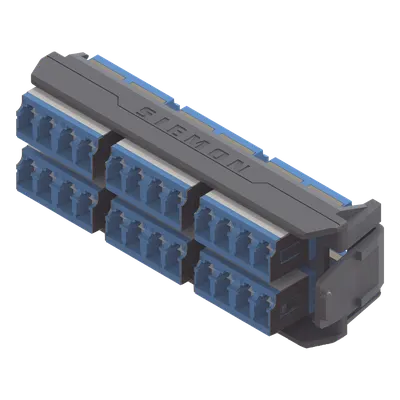 Placa Acopladora / 12 Conectores Dúplex LC/UPC Shuttered / 24 Fibras Monomodo / Compatibilidad LightVerse Core, Plus y Pro