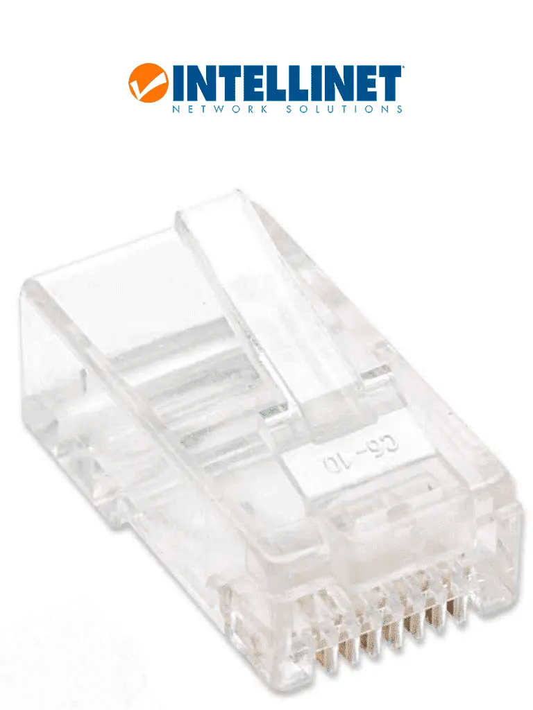 Conectores RJ45 INTELLINET 790055 Cat5e para cable trenzado, 100 piezas