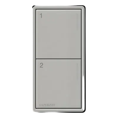 Botonera de pared / 2 botones de escena / RF Clear Connect 2.4 GHz / alcance 75 ft / Pebble / RadioRA 3