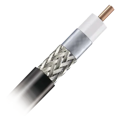 Cable Coaxial Trenzado / 500 m (1640 ft) / 50 Ohm / 10.29 mm / -70°C a +85°C / 16.2 GHz