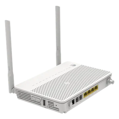 ONT GPON OptiXstar WiFi 2.4GHz 4 puertos GE + 1 puerto CATV + 2 POTS, hasta 300 Mbps