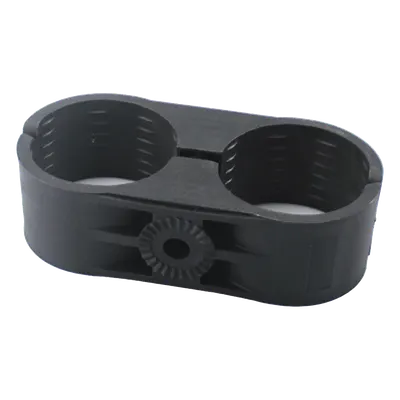 Sujetador plástico doble SYSCOM TOWERS CB158 para cable coaxial