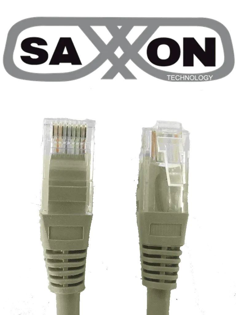 SAXXON P5E1UG - Cable patch cord UTP 1 metro / CAT 5E / Color gris