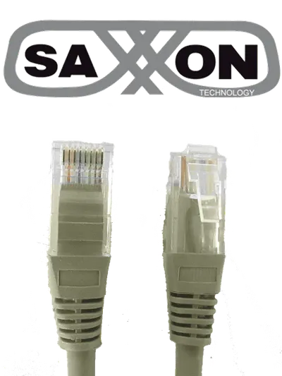 SAXXON P5E1UG - Cable patch cord UTP 1 metro / CAT 5E / Color gris