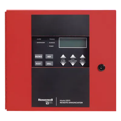 Anunciador remoto SILENT KNIGHT BY HONEYWELL 6855 con comunicación RS-485 y gabinete con llave