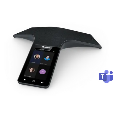 Teléfono de Conferencias IP / 12+1 Micrófonos / Cancelación de Ruido 360° / Alcance 6 m (19.7 ft) / Pantalla Táctil 5' / Wi-Fi Dual Band / Certificación Microsoft Teams