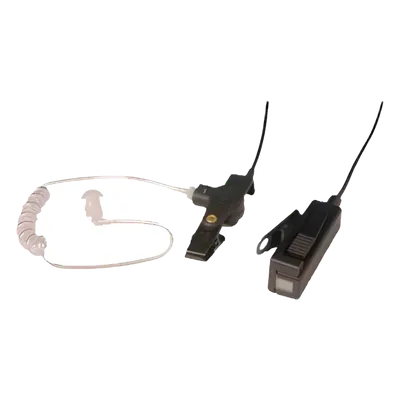 Kit Micrófono-Audífono / 2 Cables / Tubo Acústico / PTT Integrado / Compatible KENWOOD NX/TK Series