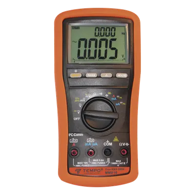 Multímetro digital TEMPO MM-810 con doble pantalla y True-RMS