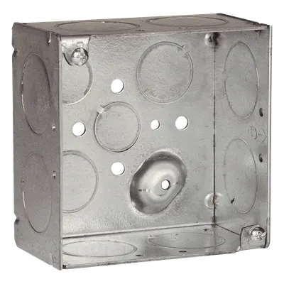 Caja cuadrada RACO HUB-233 de acero galvanizado, 4 x 4 pulgadas