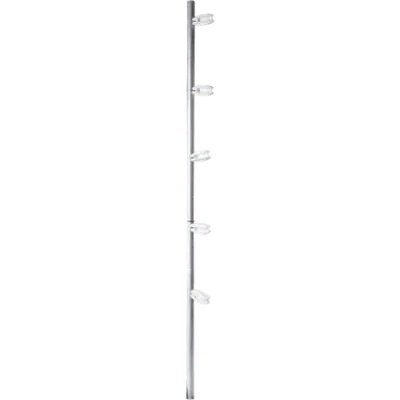 Poste de Esquina para Cerca Eléctrica / Acero Galvanizado G60 / 5 Aisladores 18 kV / Altura 1.20 m (3.94 ft)