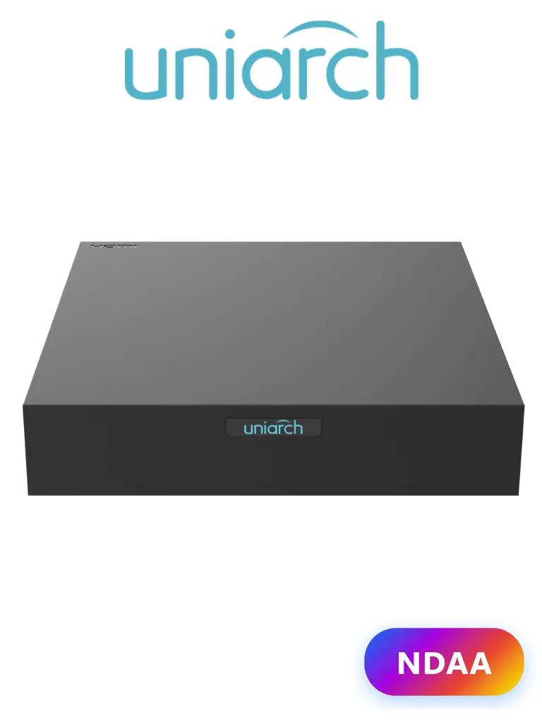 UNIARCH XVR104F - DVR PENTAHÍBRIDO / 4 CH BNC + 2 CH IP (HASTA 6 IP) / 1 SATA 6 TB / AUDIO TVI / 24 MBPS / ULTRA265/H.265/H.264