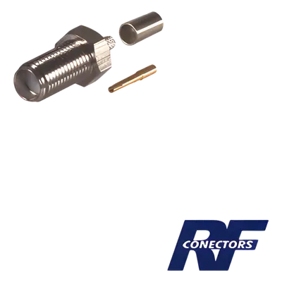 Conector coaxial SMA hembra RF Industries RSA-3050-C para RG-58/U