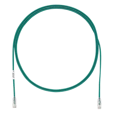 Cable de Parcheo Cat6 / UTP 28AWG / Diámetro Reducido 3.8 mm / Verde / 6 Pies (1.83 m)