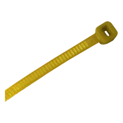 Corbata de nylon / 4.8 x 300 mm / 22 kg tensión / 100 piezas / Amarillo / -40°C a +80°C / 0.98 x 11.81 pulgadas