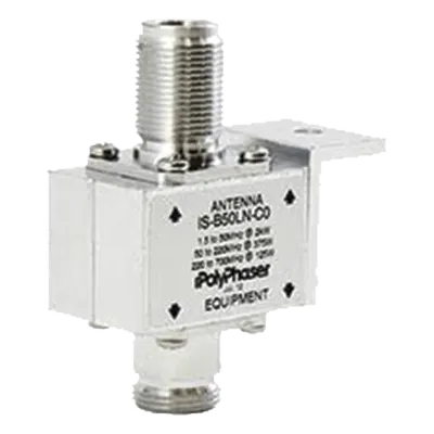 Protector Coaxial RF / 10-1000 MHz / 50 Ω / N Hembra / Bloqueo DC / 20 kA / Mampara