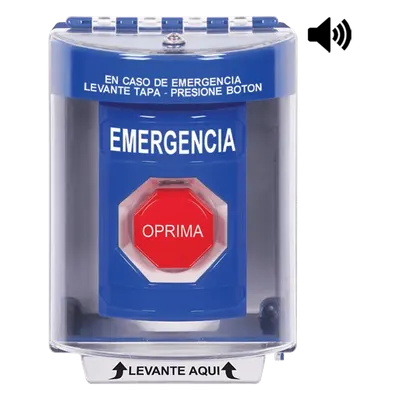 Botón Multipropósito de Emergencia / Superficie con Espaciador / 2 Relés C/NO-NC 10 A @ 250 VCA / Tapa de Policarbonato / Bocina Prealarma / ADA / -40 °C a 121 °C