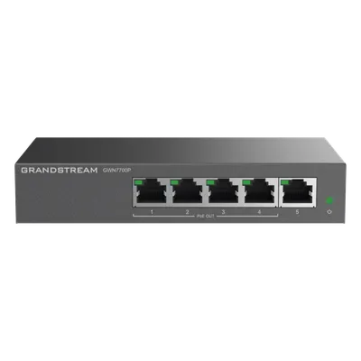 Switch PoE+ Grandstream GWN7700P con 5 puertos Gigabit y 60 W