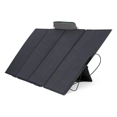 Módulo Solar Portátil y Flexible de 400W Recomendado para Estaciones Portátiles EFD330, EFD350 ó EFD500 / Ajuste de Ángulo / Carga Eficiente / Incluye Cable XT60 a MC4