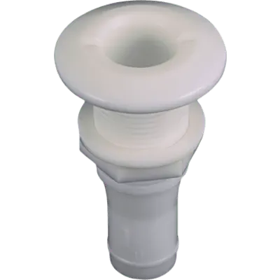 Pasacascos para Manguera 1-1/2" (3.81 cm) / Orificio de Montaje 1-7/8" (4.76 cm) / Espesor Máximo Casco 1-7/8" (4.76 cm) / Brida Exterior 3" (7.62 cm)