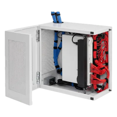 Gabinete de Pared 12U / Acero 1.9 mm / Puerta L 120° / Rack 19" / RAL 7035 / 1219 x 610 x 313 mm