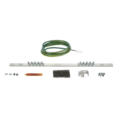Kit de Puesta a Tierra / 6 AWG (16 mm²) / Barra 20 Orificios / Rack 19" / Jumper 2.44 m (8 ft) / HTAP