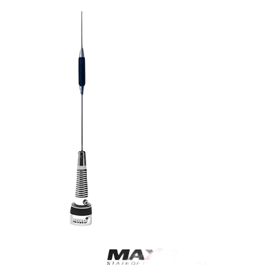 Antena móvil VHF PCTEL MWV-1322S con resorte y ganancia de 2.4 dB