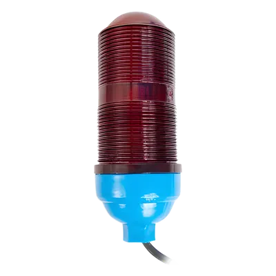 Lámpara de Obstrucción Aeronáutica / Globo Rojo Policarbonato / Base E26/E27 / Luz Fría / Torres Arriostradas y Autosoportadas