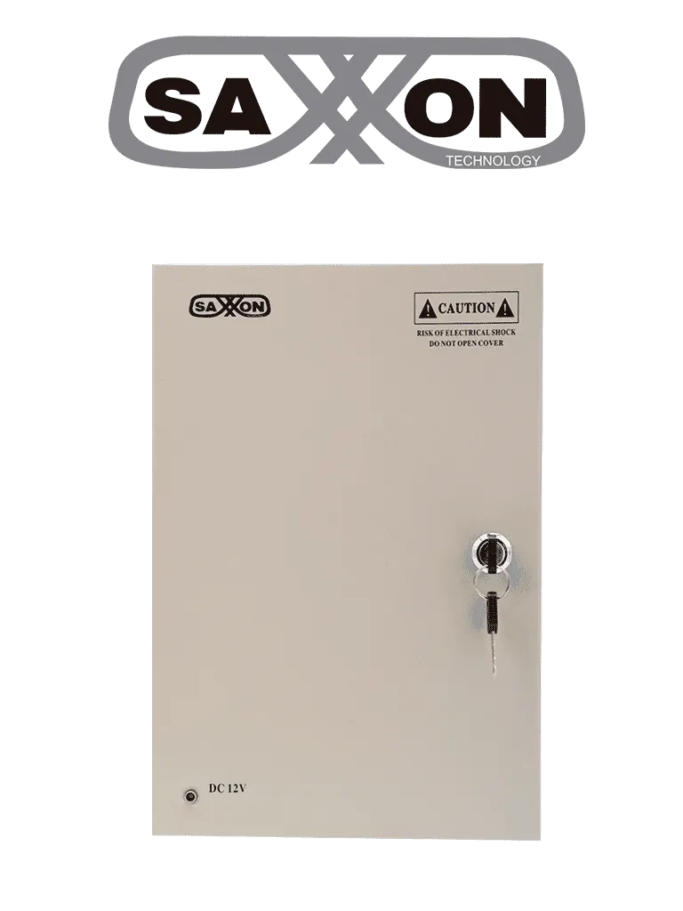 SAXXON SX20A9CH - Fuente de Poder Profesional 12 VCD / 20 Amperes / 9 Canales / 2.2 Amperes por Canal / Protección contra Sobrecargas / Led Indicador de Funcionamiento