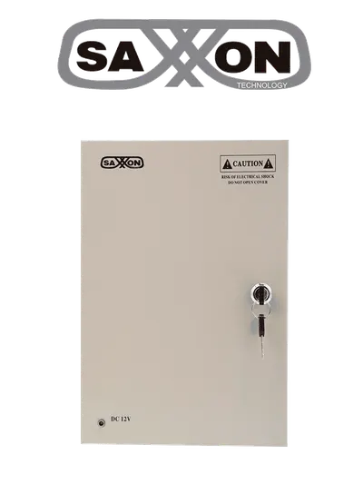 SAXXON SX20A9CH - Fuente de Poder Profesional 12 VCD / 20 Amperes / 9 Canales / 2.2 Amperes por Canal / Protección contra Sobrecargas / Led Indicador de Funcionamiento