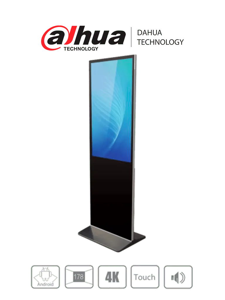 DAHUA LDV55-SAI400TK - Totem de señalización digital de 55" con pantalla Touch Screen. Resolución 4K, 178° de visualización.