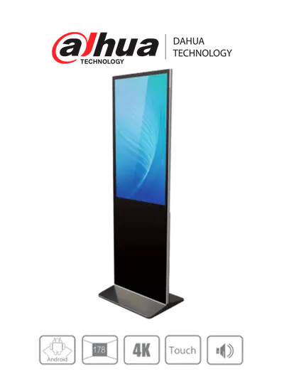 DAHUA LDV55-SAI400TK - Totem de señalización digital de 55" con pantalla Touch Screen. Resolución 4K, 178° de visualización.
