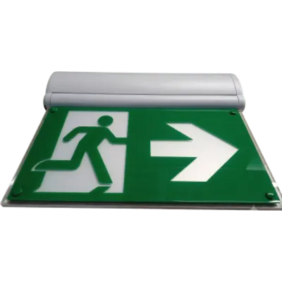 Señal de Salida de Emergencia / LED Edge-Lit / Pictograma Hombre Corriendo / Voltaje Universal 120-347 VAC / Autonomía 2 Horas / Carcasa 5VA