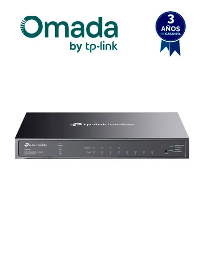Switch administrable TP-LINK SG2008P con 8 puertos Gigabit y PoE+