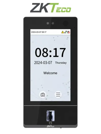 Terminal de acceso ZKTeco SenseFace 7A con pantalla táctil de 7 pulgadas