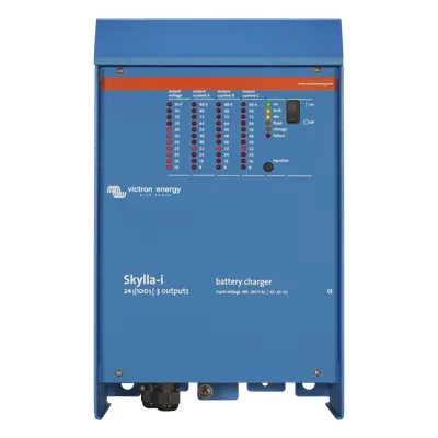 Cargador de Baterías Marino / 24 V / 100 A / 3 Salidas / 500-1000 Ah / IP Resistente a Salitre